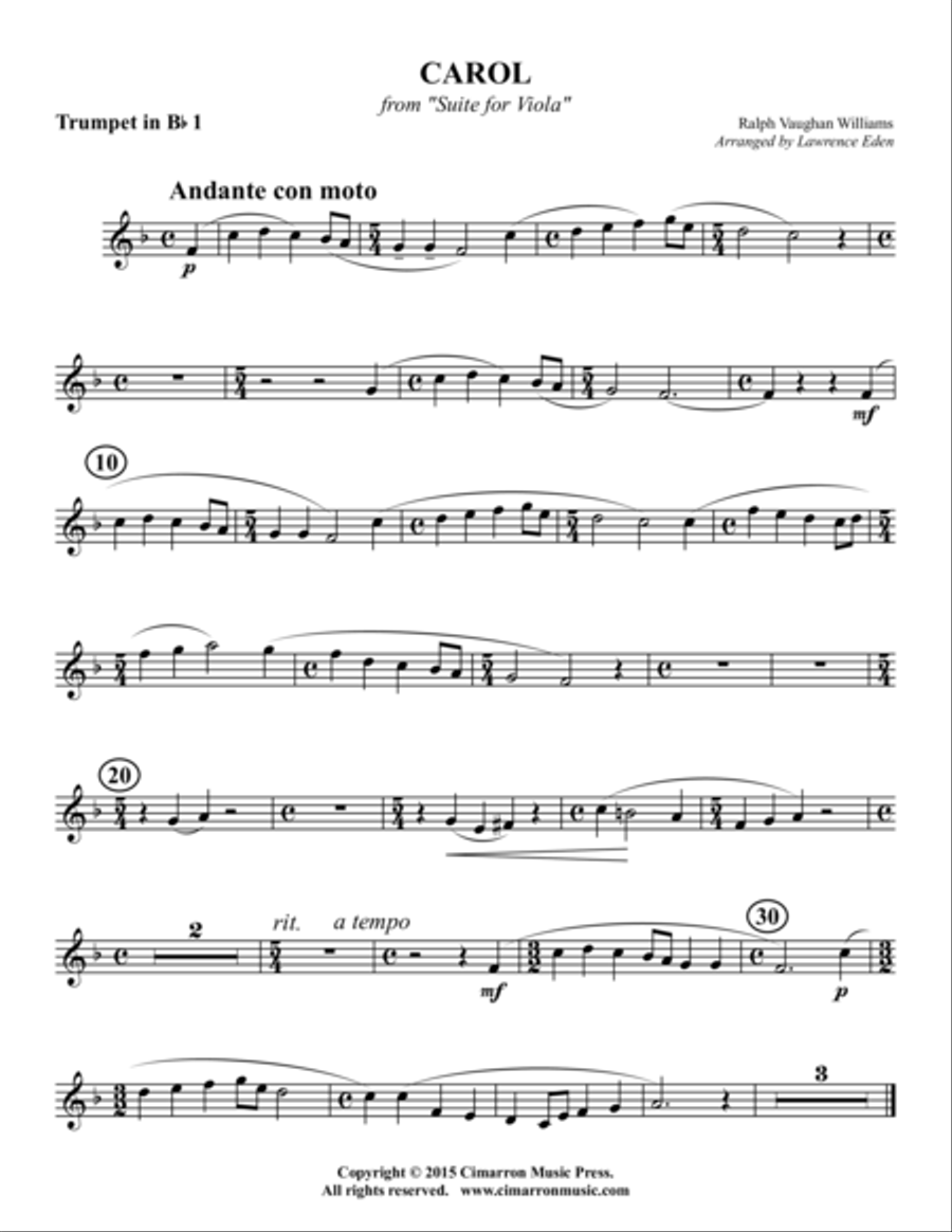 Carol Brass Quintet scores gallery preview page 3