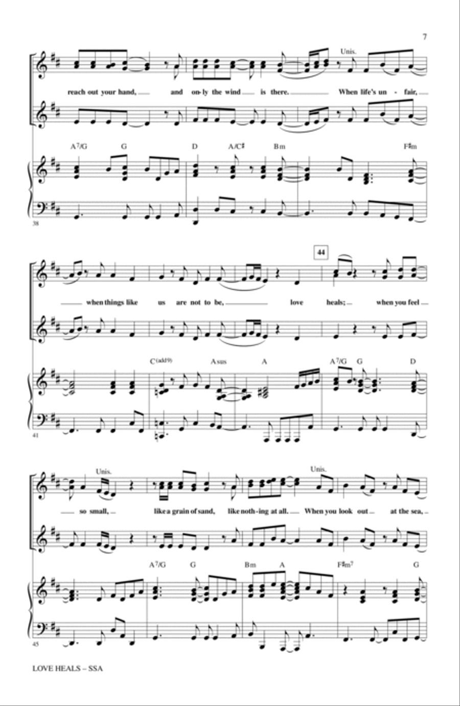 Love Heals Love Heals SSA scores gallery preview page 5
