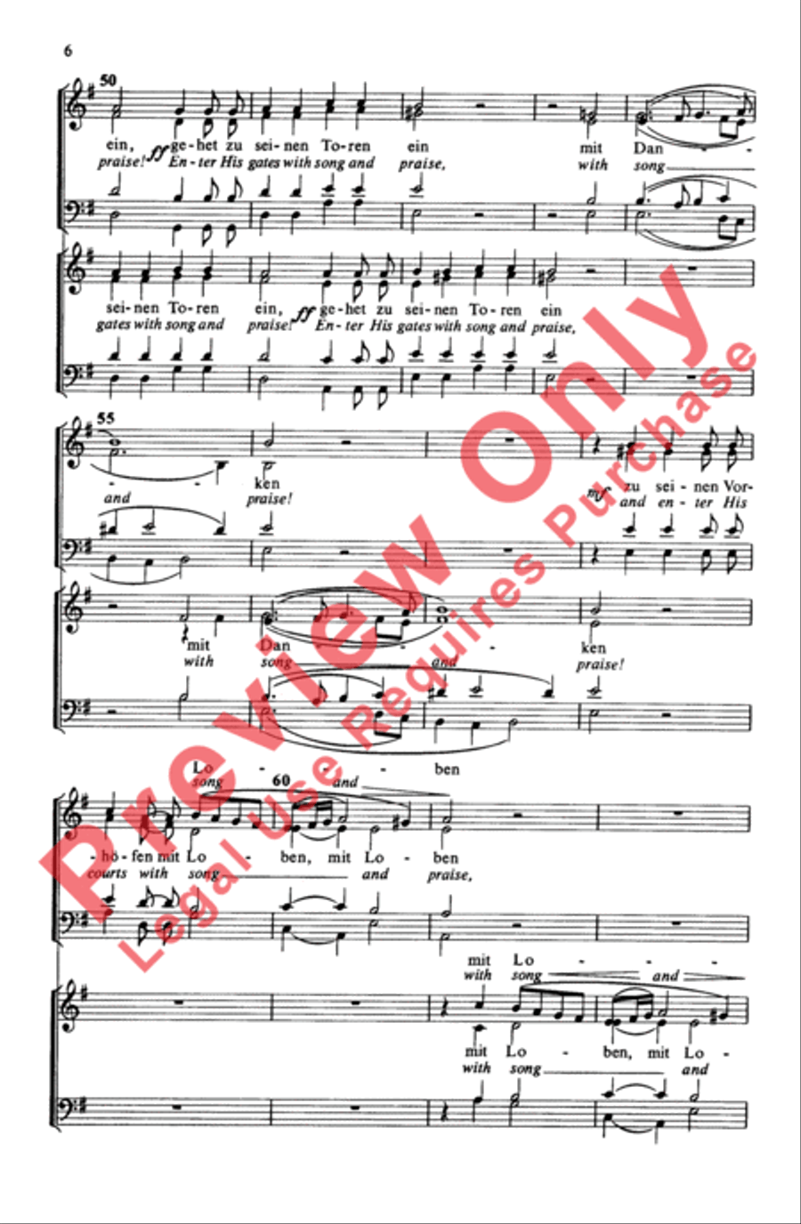 Psalm 100 Psalm 100 4-Part scores gallery preview page 7