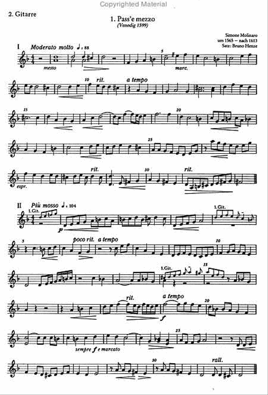 Das Gitarrespiel. Ein Unterrichtswerk vom Anfang bis zur Meisterschaft Guitar scores gallery preview page 3