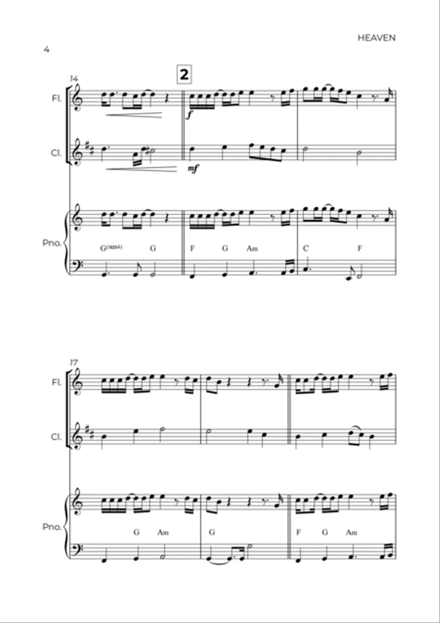 Heaven Woodwind Duet scores gallery preview page 4