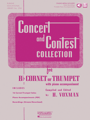 Book cover for Concert and Contest Collection for Bb Cornet or Trumpet