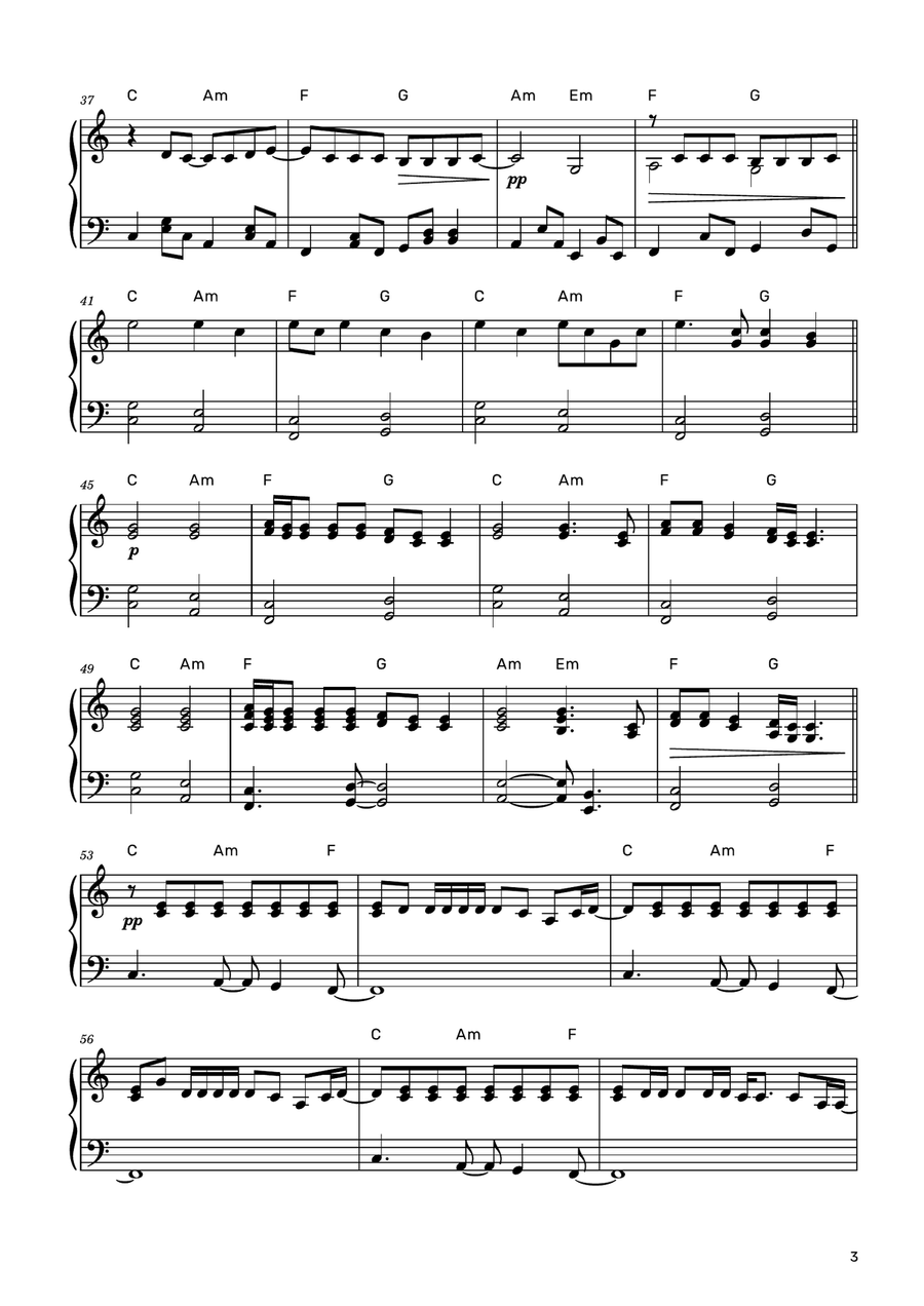 New Year's Day Piano Solo scores gallery preview page 3