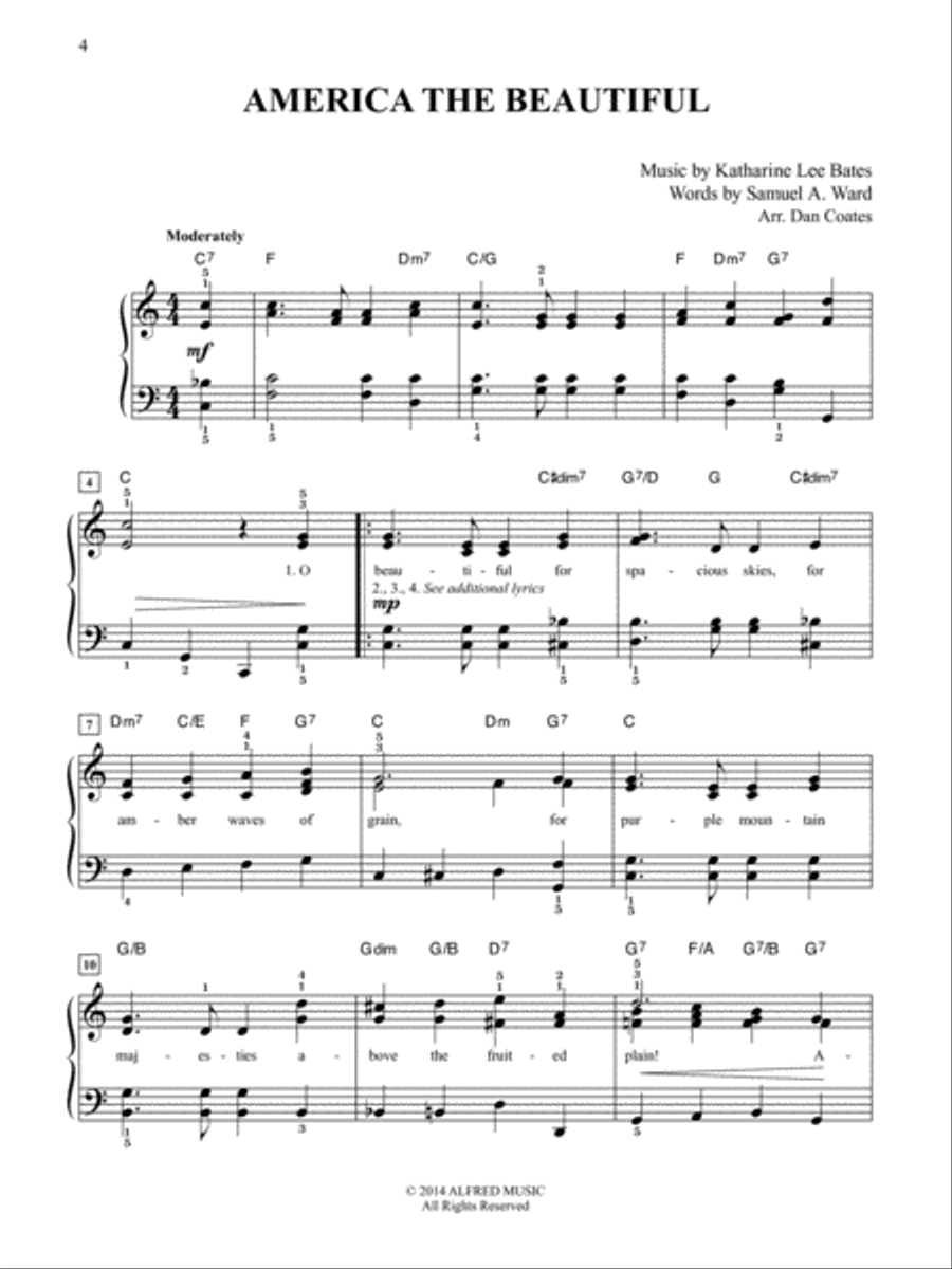 Top-Requested Patriotic Sheet Music Easy Piano scores gallery preview page 7
