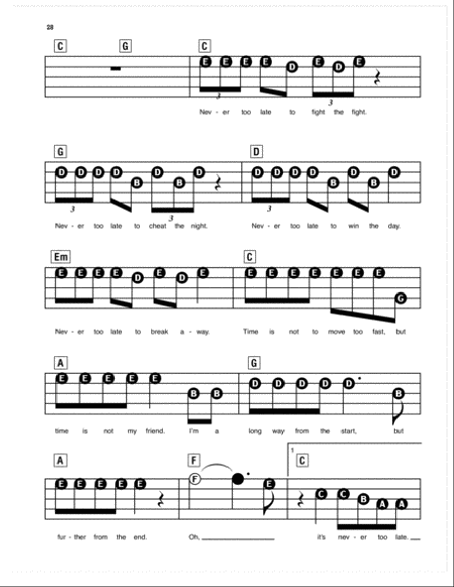 Never Too Late (from The Lion King 2019) Electronic Keyboard scores gallery preview page 3