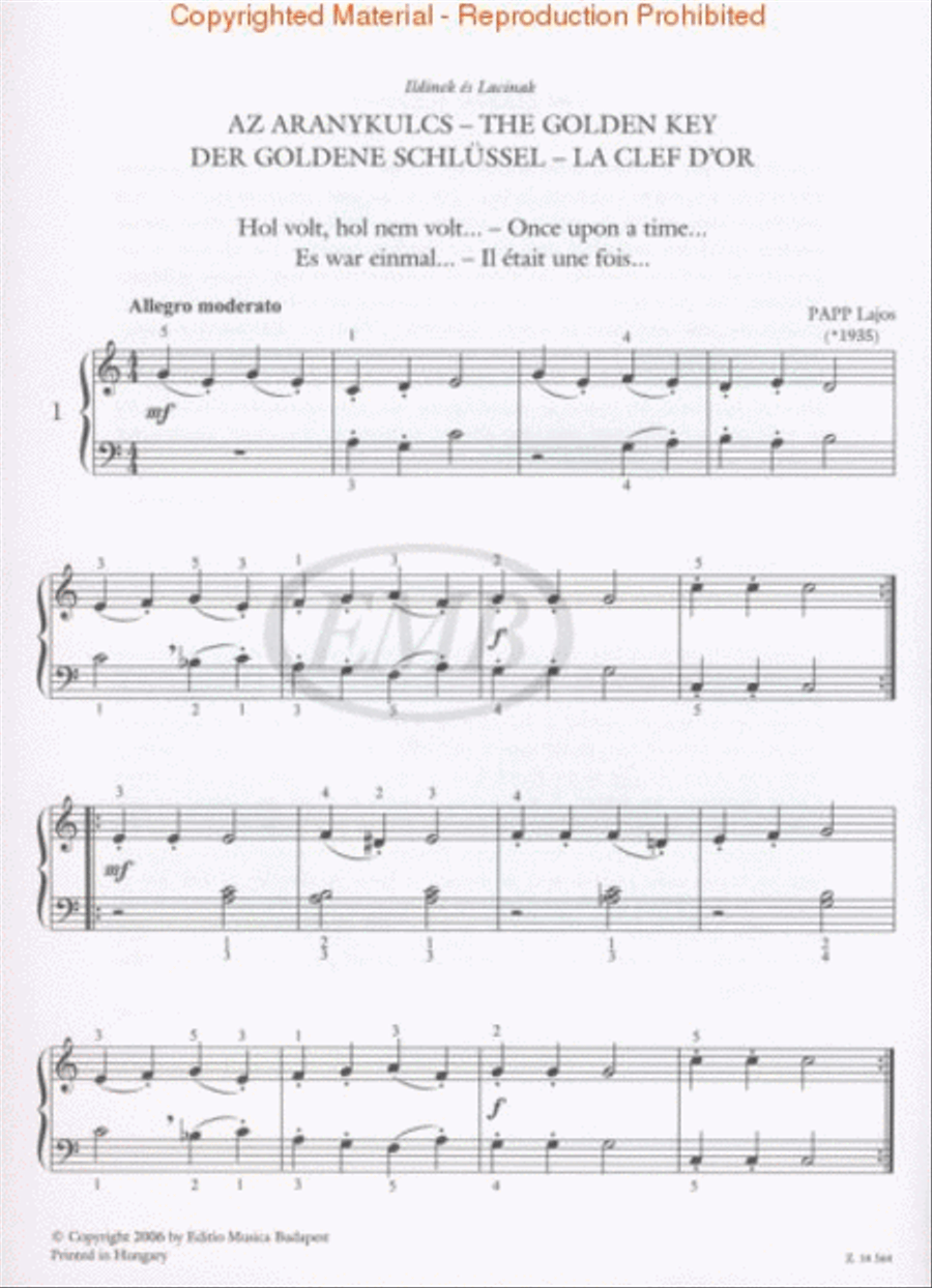 Papp – The Golden Key Piano Solo scores gallery preview page 2