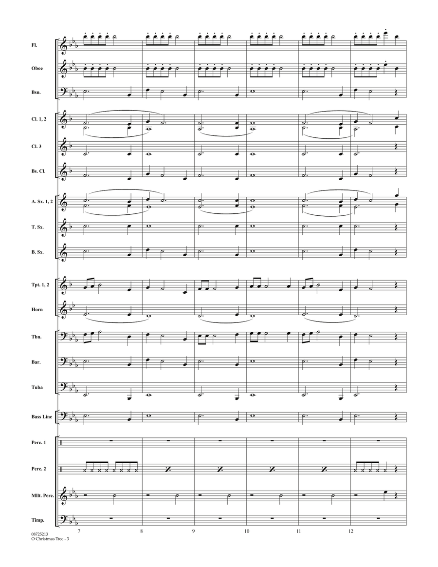 O Christmas Tree - Full Score Concert Band scores gallery preview page 3