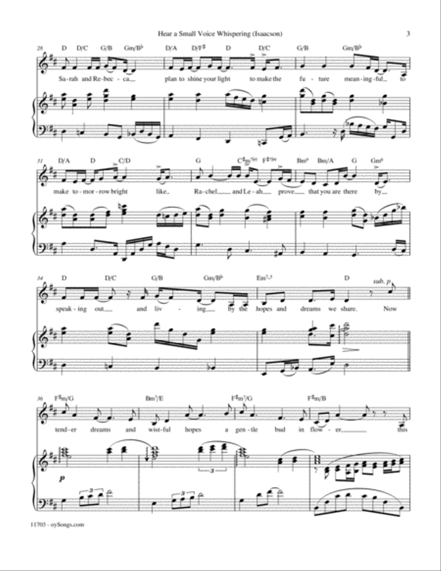 V'asu Li Mikdash (Hear a Small Voice Whispering) Piano, Vocal, Guitar scores gallery preview page 3