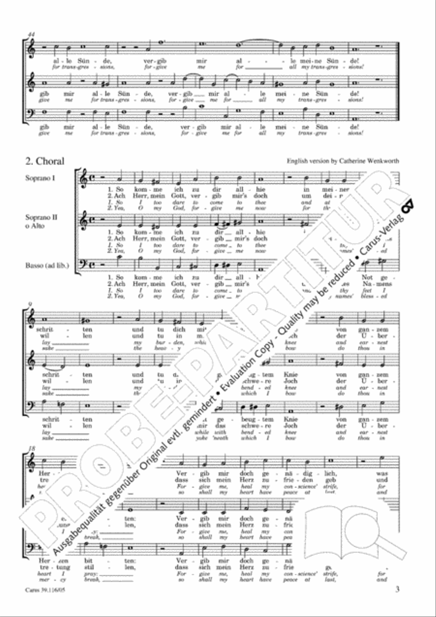 Turn thy face to me (Wende dich zu mir)