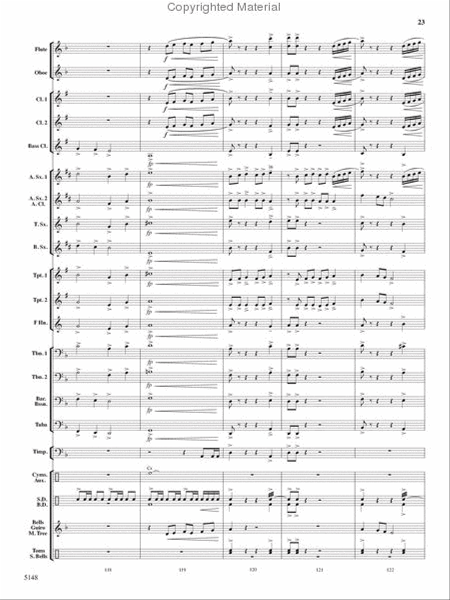 Fire Dance Fire Dance Concert Band scores gallery preview page 22