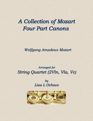 Book cover for A Collection of Mozart Canons for String Quartet (2 Vln, Vla, Vc)