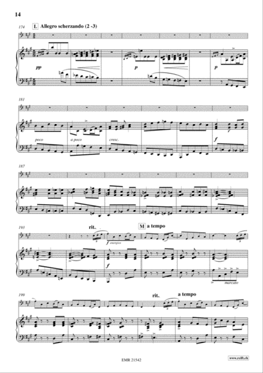 Concerto No. 10 Bass Recorder scores gallery preview page 14