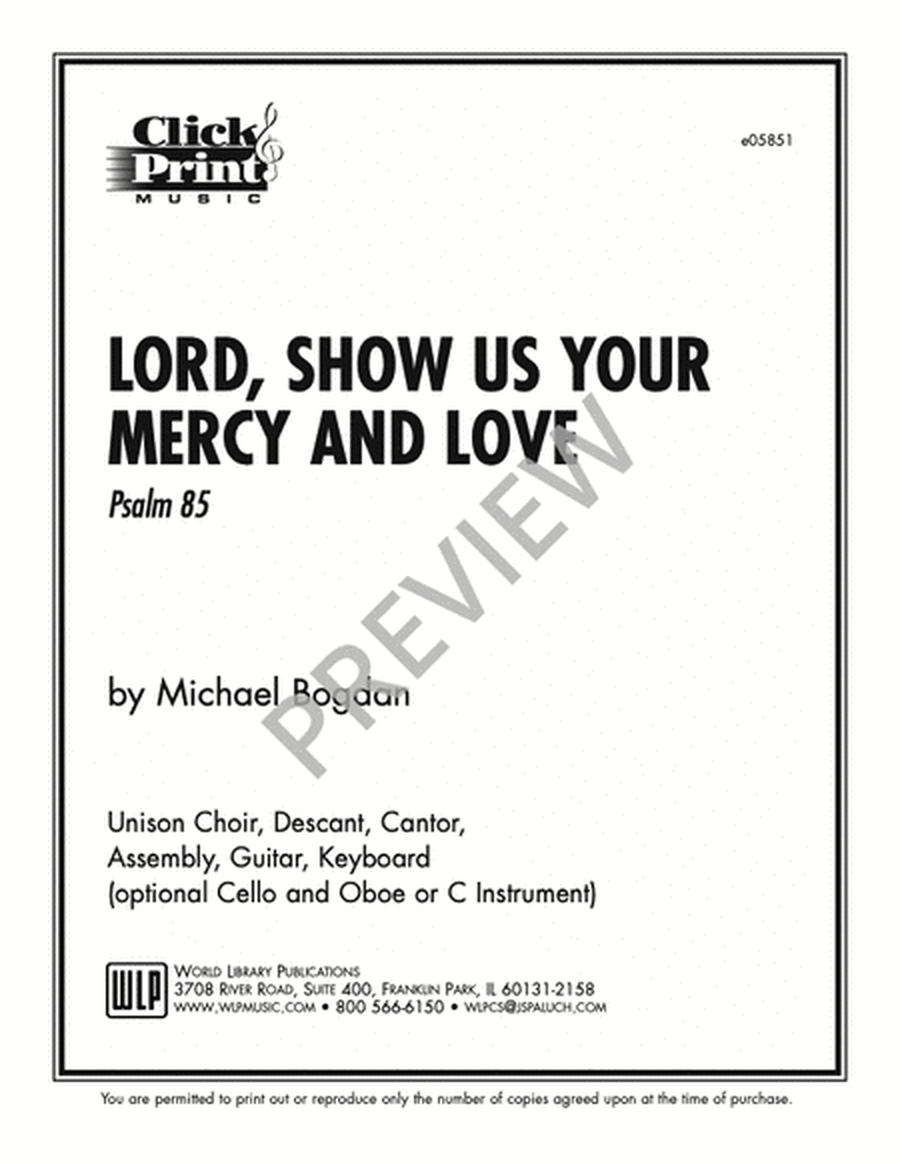 Lord, Show Us Your Mercy and Love
