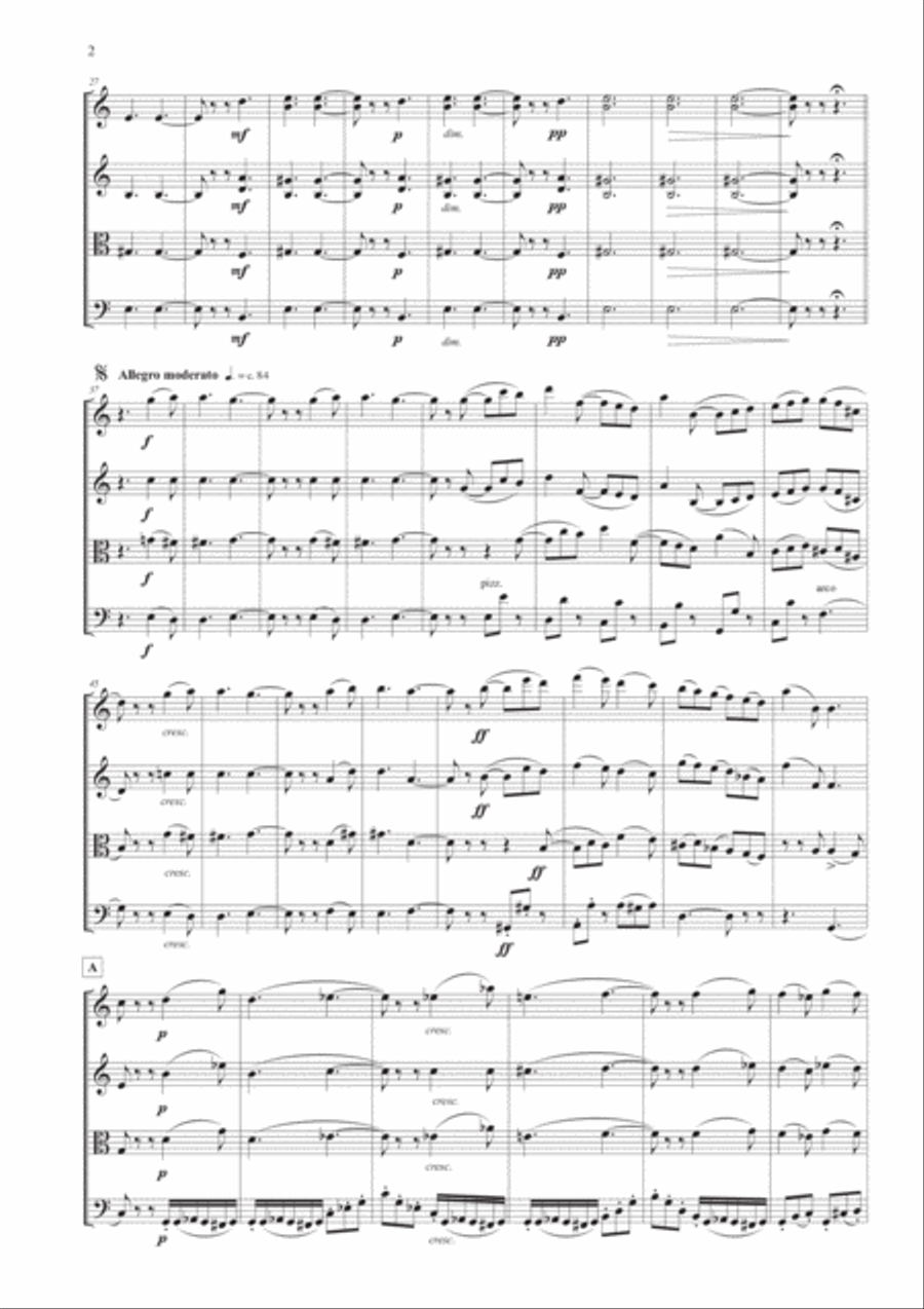Serenade Op. 48 for String Quartet String Quartet scores gallery preview page 2