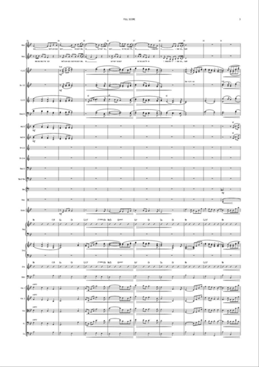 The Water is Wide Vocal Duet or Vocal Solo with Pops Orchestra Full Orchestra scores gallery preview page 3