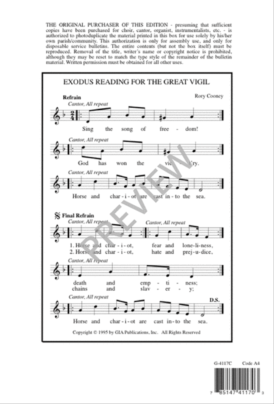 Exodus Reading for the Great Vigil - Choir edition 4-Part scores gallery preview page 5