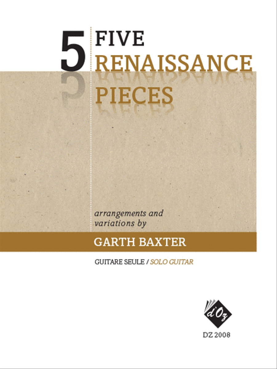 Five Renaissance Pieces Classical Guitar scores gallery preview page 1
