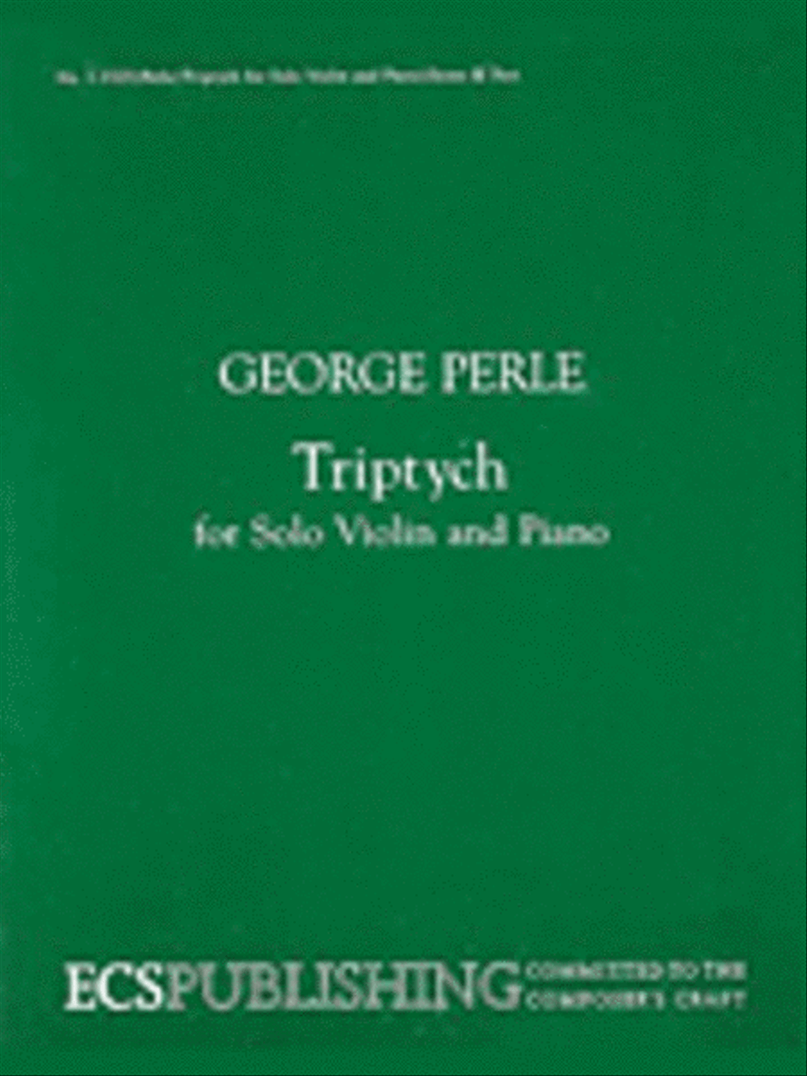 Triptych For Solo Violin And Piano (score And Part) Violin Solo scores gallery preview page 1