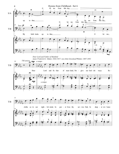 Hymns from Childhood - Set 6 (SATB) image number null
