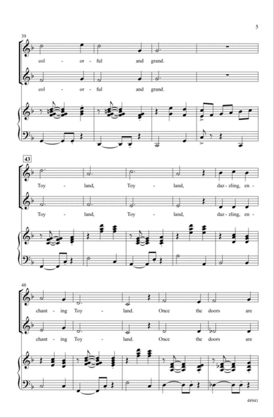 Toyland Choir scores gallery preview page 4