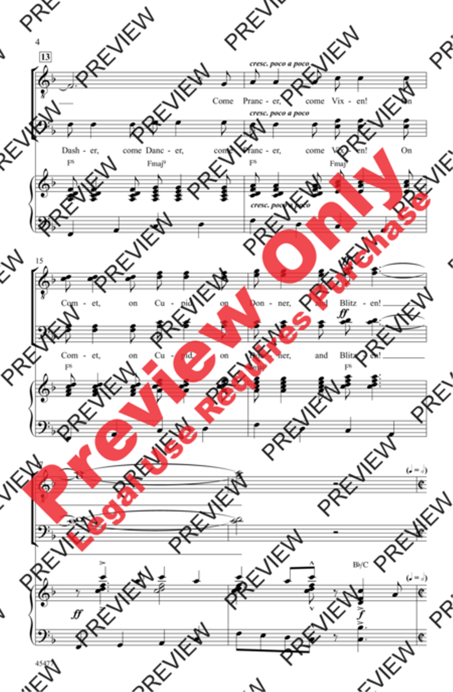 Kay Thompson's Jingle Bells Men's Choir scores gallery preview page 4