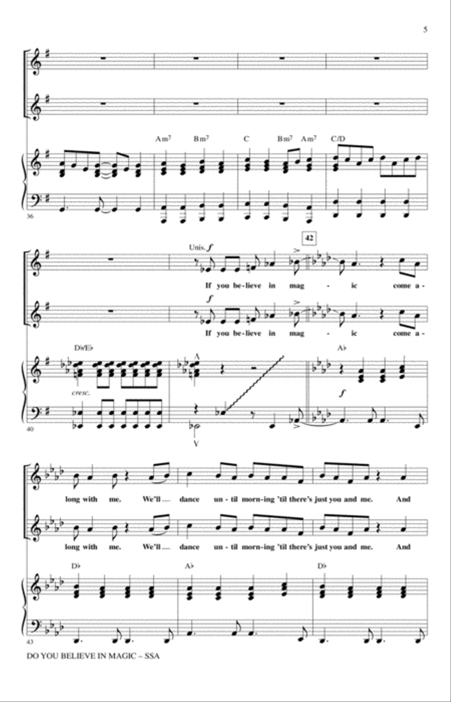 Do You Believe In Magic (arr. Mac Huff) SSA scores gallery preview page 4