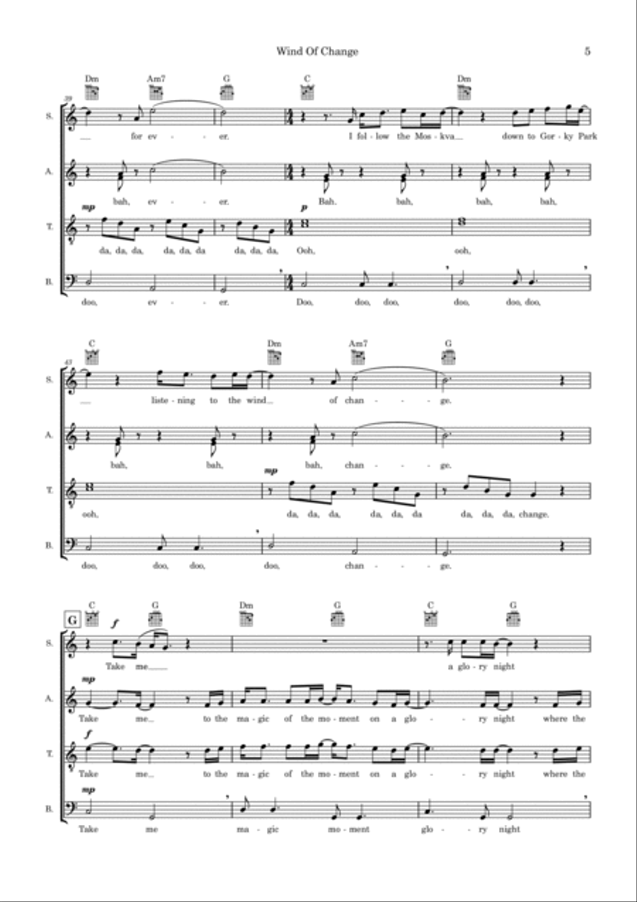 Wind Of Change 4-Part scores gallery preview page 5