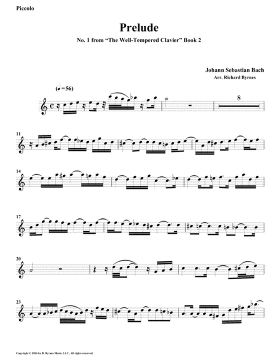 Prelude 01 from Well-Tempered Clavier, Book 2 (Flute Quintet) image number null