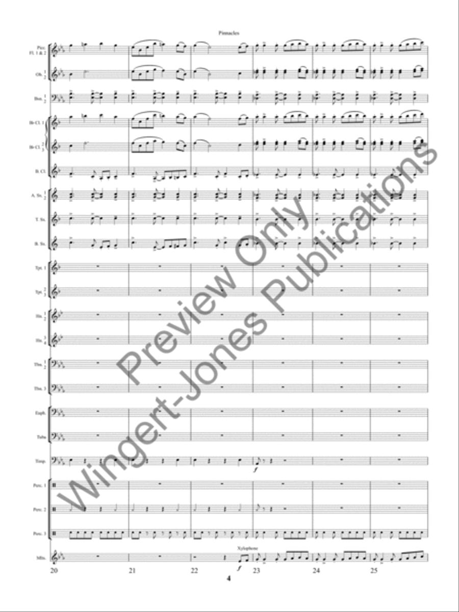 Pinnacles Concert Band scores gallery preview page 7