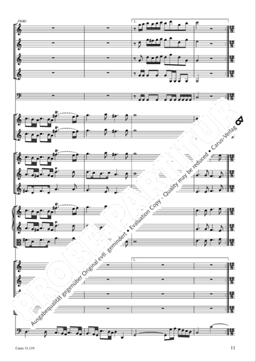 Praise the Lord, O Jerusalem (Preise, Jerusalem, den Herrn) 4-Part scores gallery preview page 12