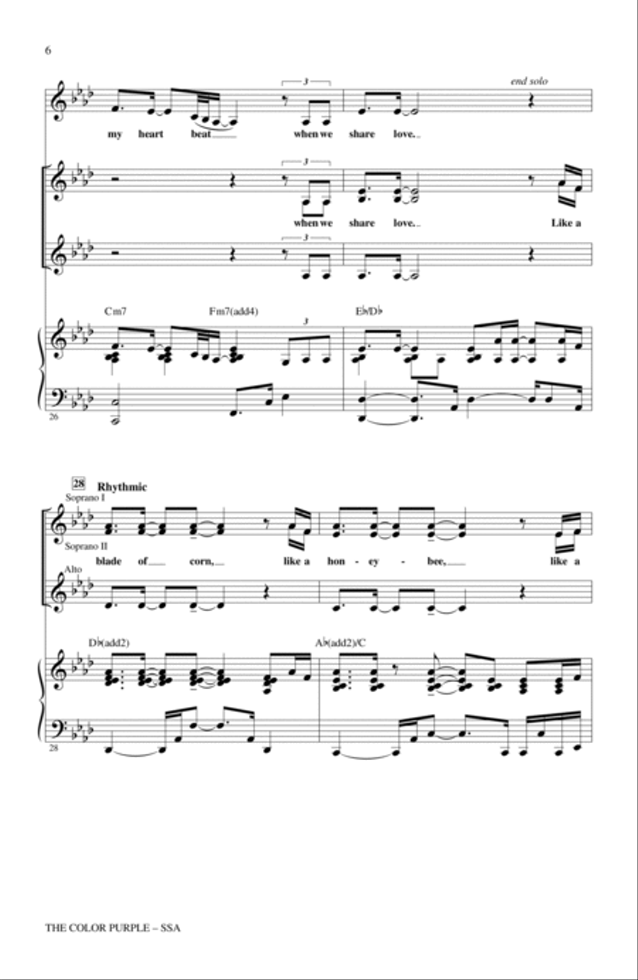 The Color Purple The Color Purple SSA scores gallery preview page 5