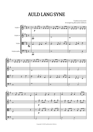 Book cover for Auld Lang Syne • New Year's Anthem | String Quartet sheet music