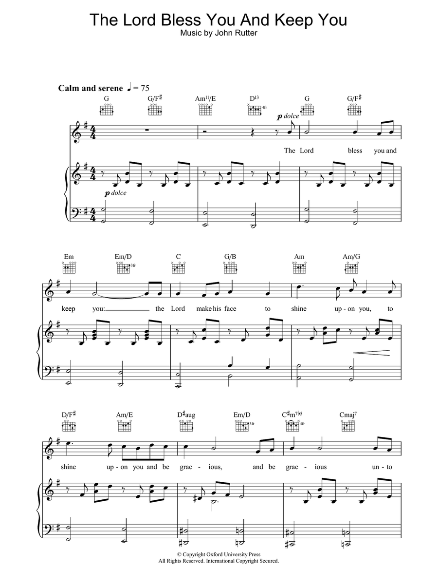 The Lord Bless You And Keep You Acoustic Guitar scores gallery preview page 1