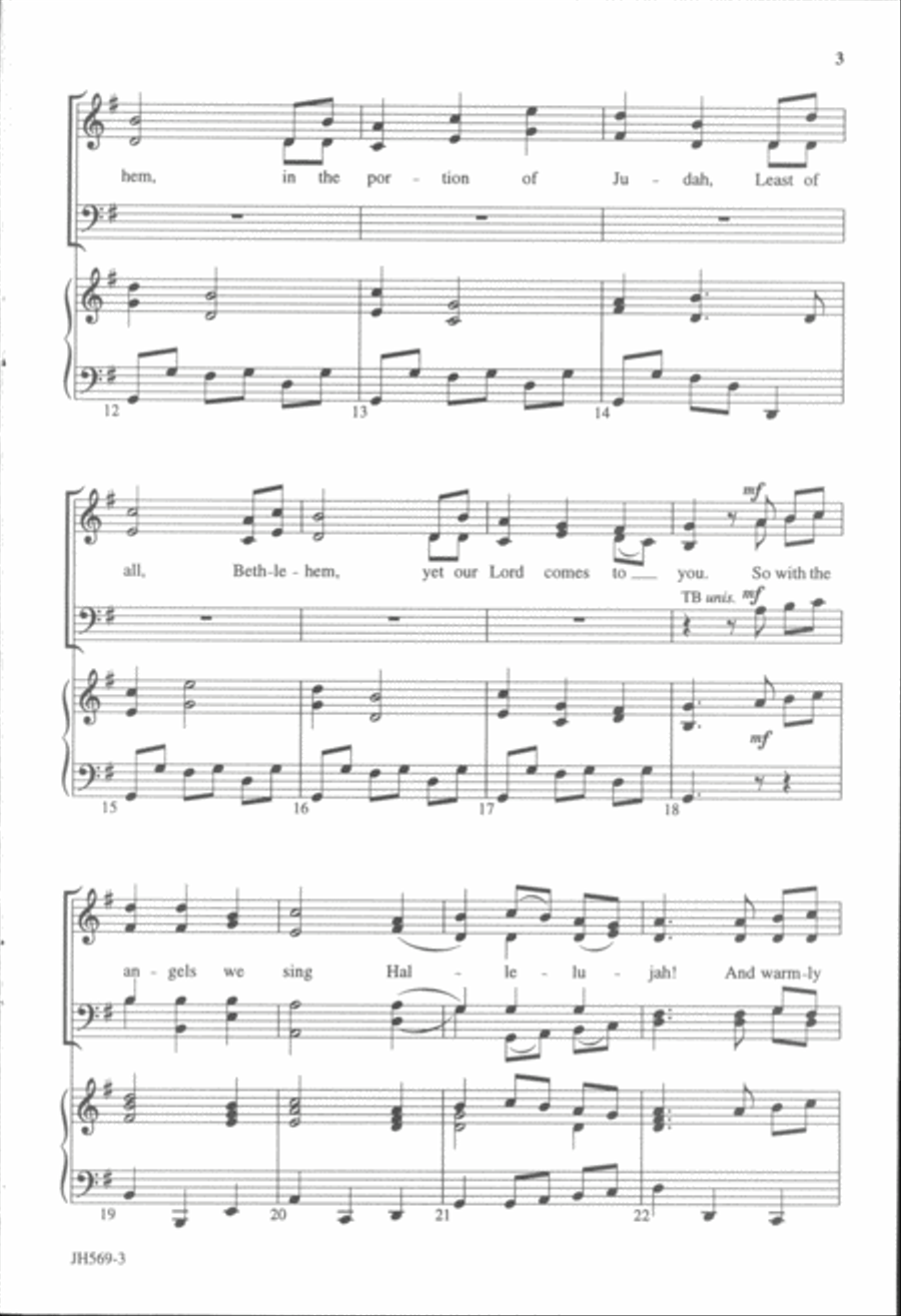 Lowly Bethlehem Lowly Bethlehem 4-Part scores gallery preview page 3