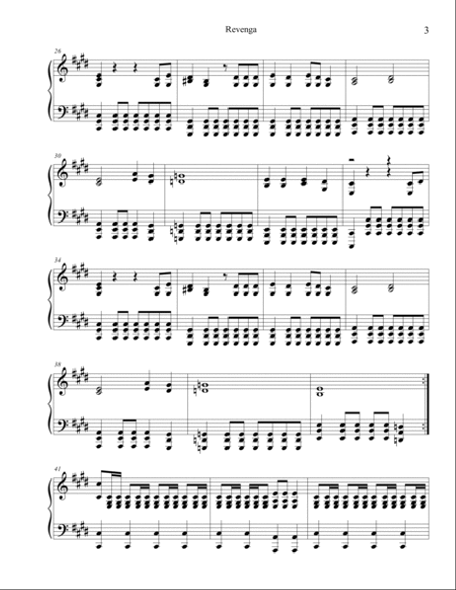 Revenga Piano Solo scores gallery preview page 3