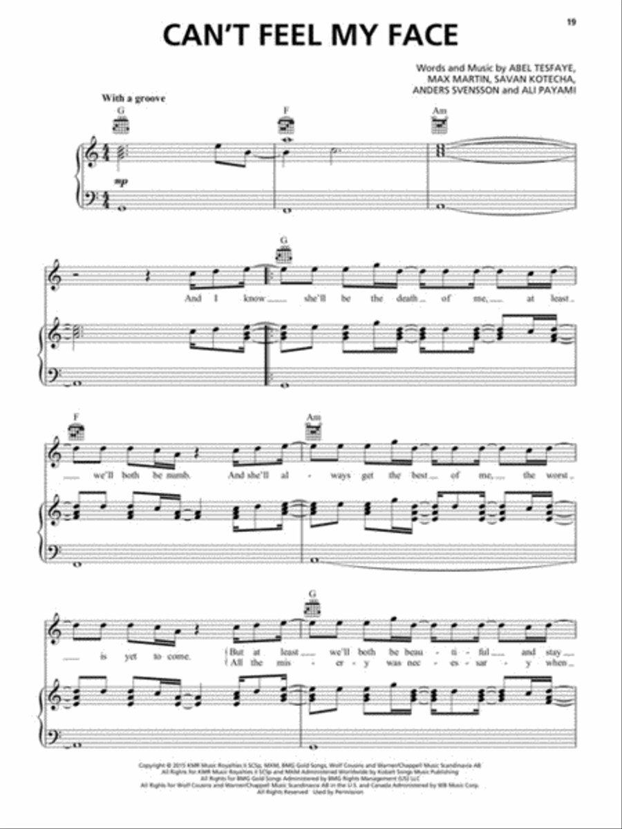 Contemporary R&B Hits Piano, Vocal, Guitar scores gallery preview page 5