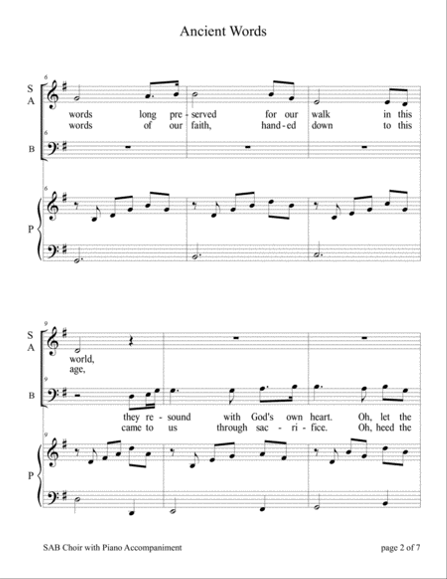 Ancient Words 3-Part scores gallery preview page 4