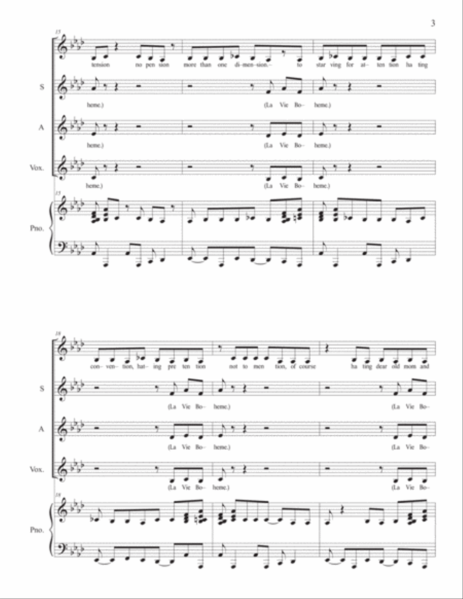 La Vie Boheme Small Ensemble scores gallery preview page 3