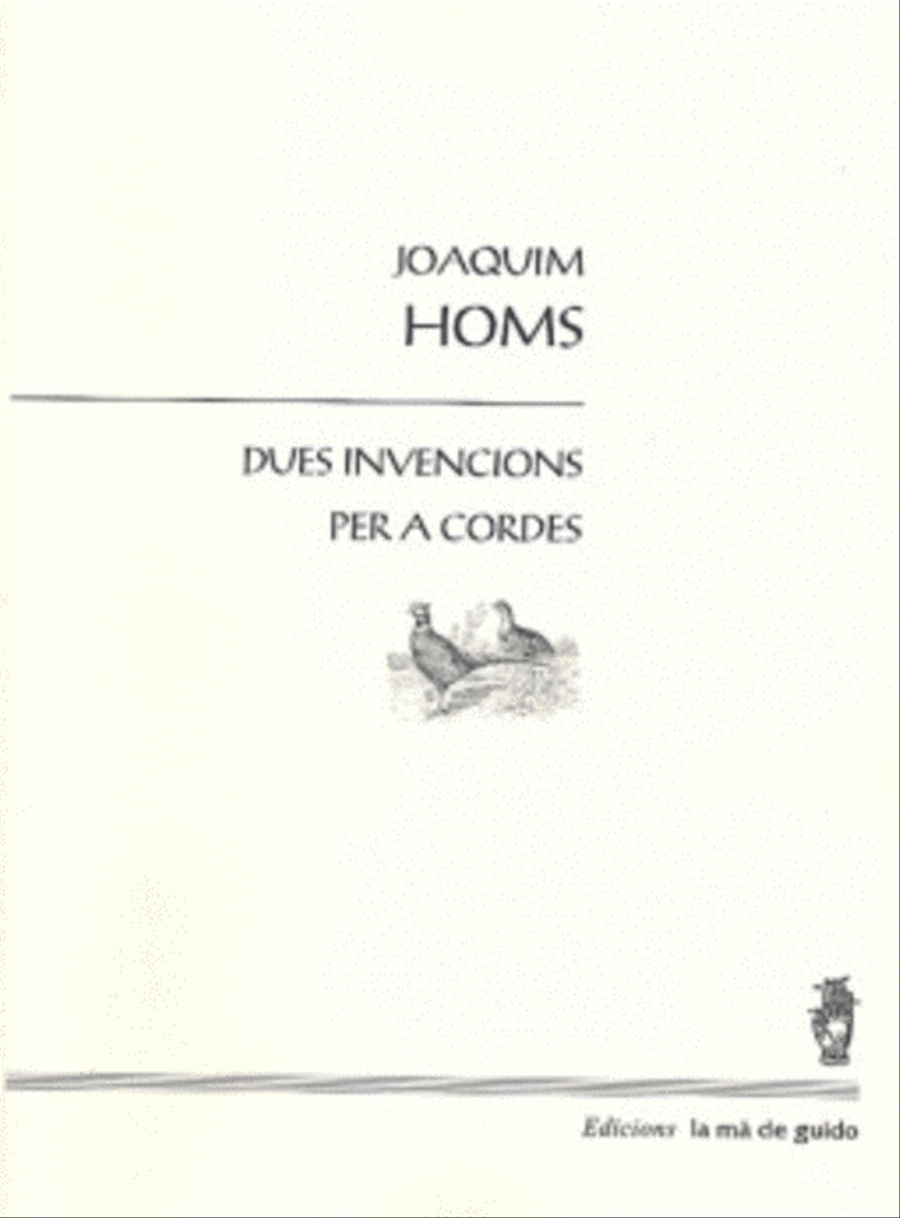 Dues invencions per a corda Score scores gallery preview page 1