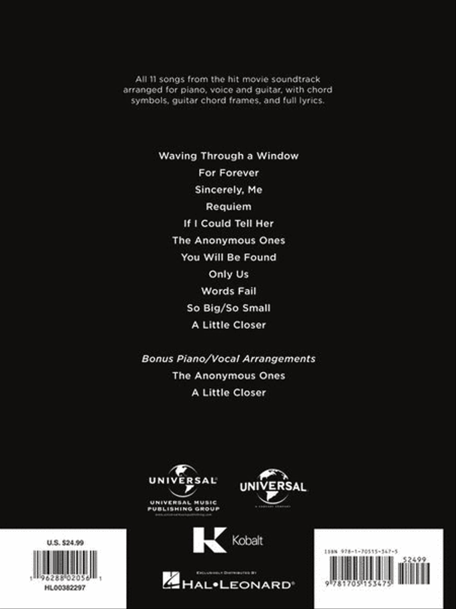 Dear Evan Hansen Piano, Vocal, Guitar scores gallery preview page 8