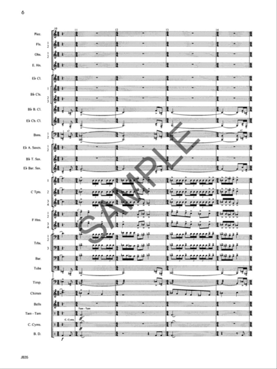 Aubrey Fanfare - Score Concert Band scores gallery preview page 19