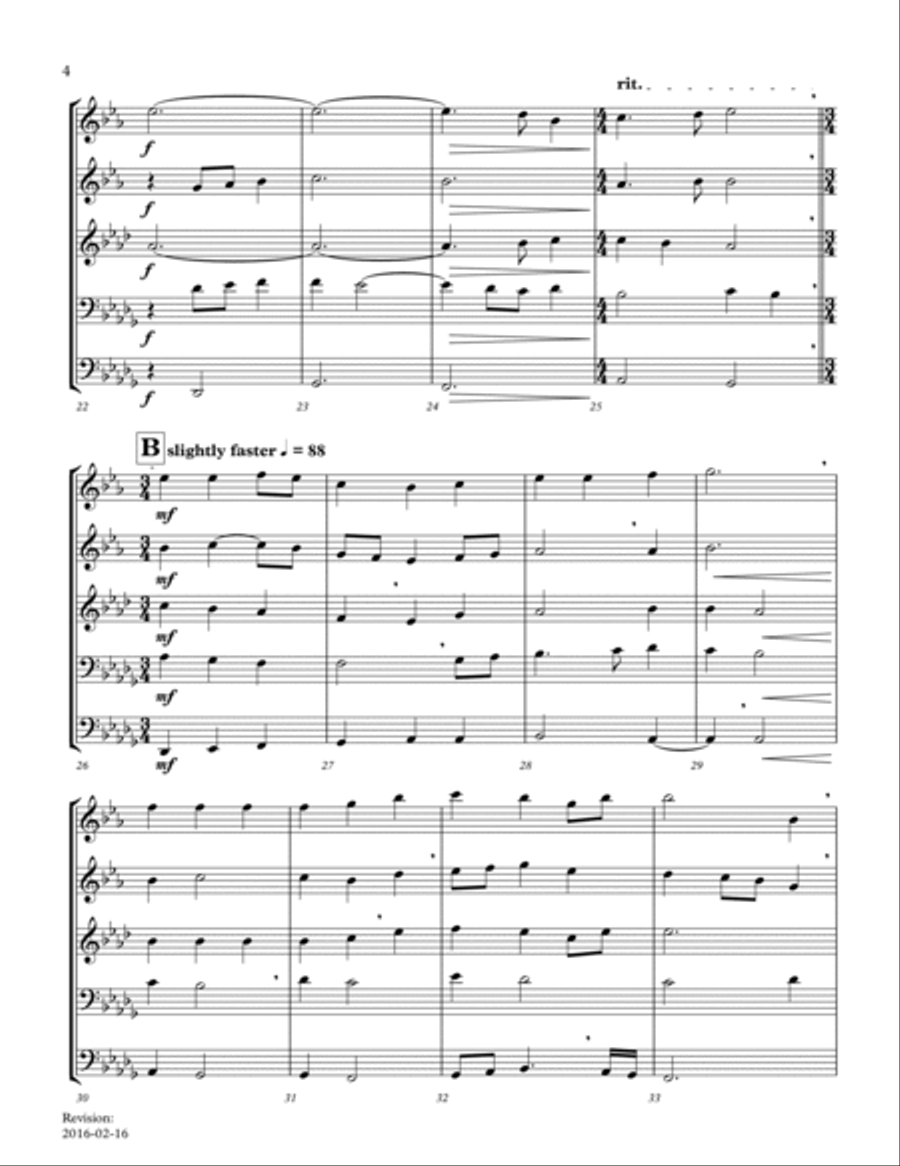 Be Thou My Vision Brass Ensemble scores gallery preview page 4