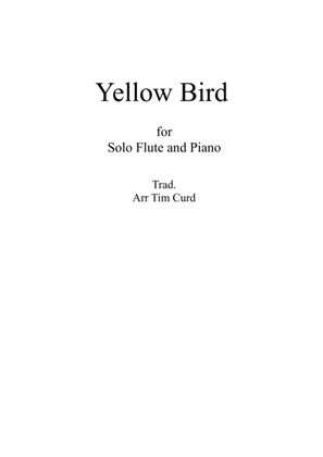 Book cover for Yellow Bird. For Solo Flute and Piano