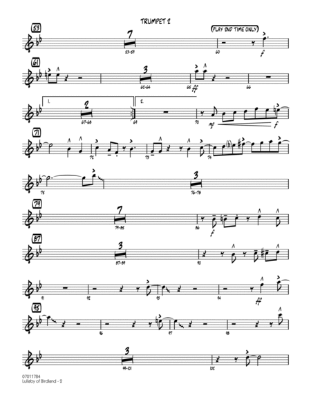 Lullaby Of Birdland - Trumpet 2