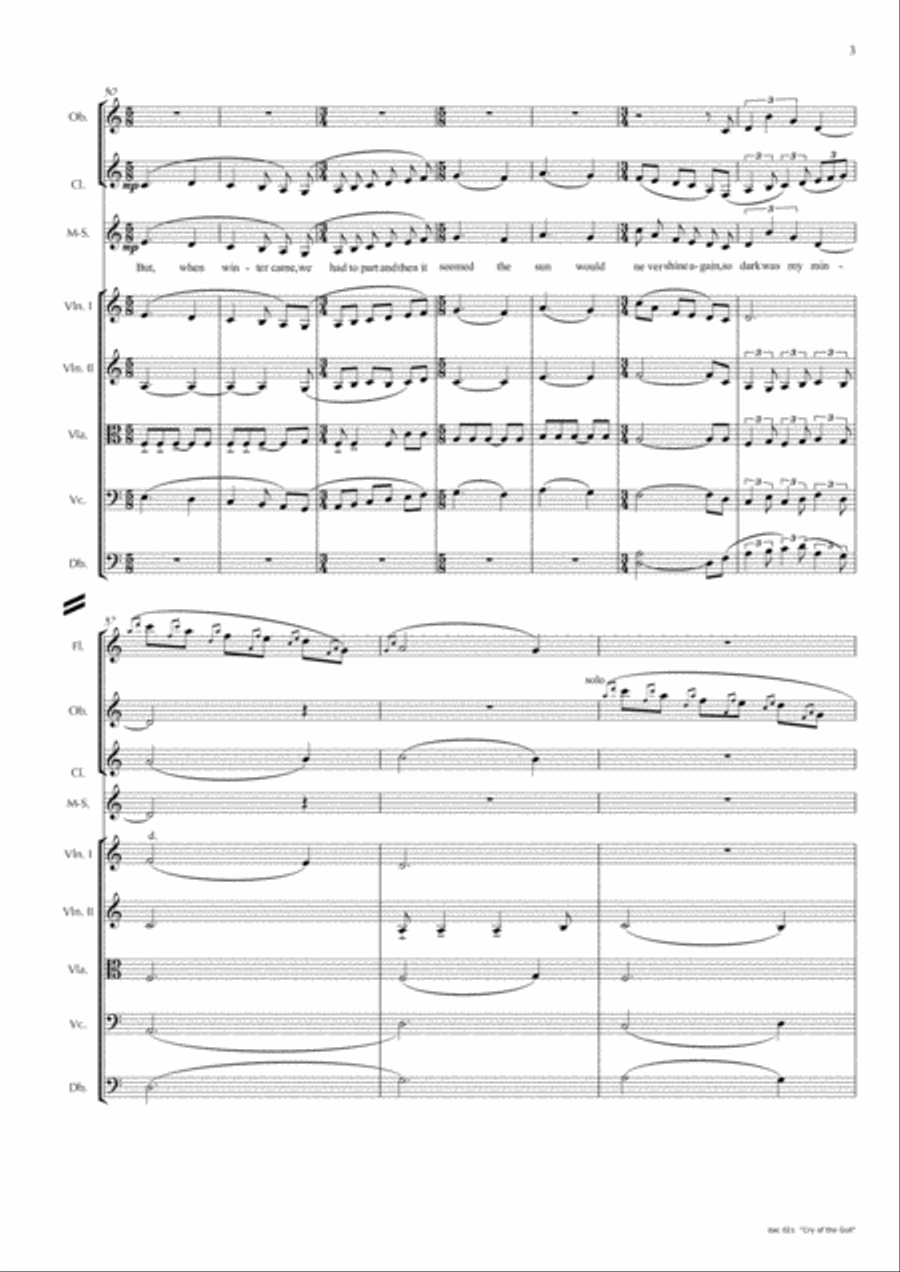 The Cry of the Gull Large Ensemble scores gallery preview page 3