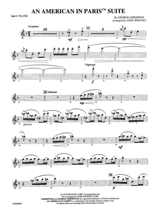 Book cover for An American in Paris Suite: 2nd Flute