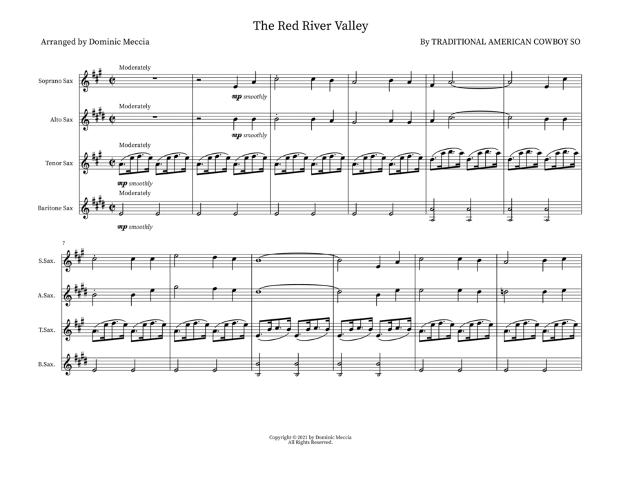 The Red River Valley Small Ensemble scores gallery preview page 1