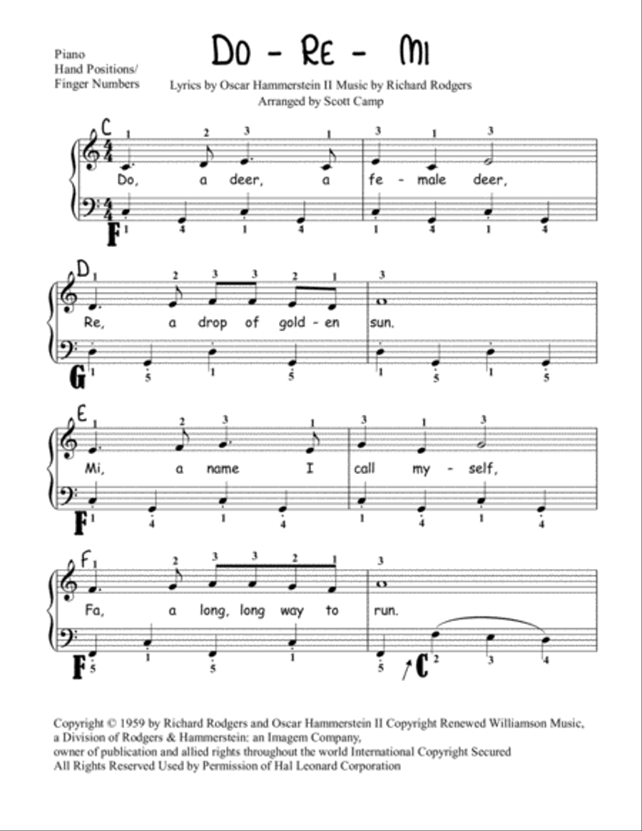 Do-Re-Mi Easy Piano scores gallery preview page 1