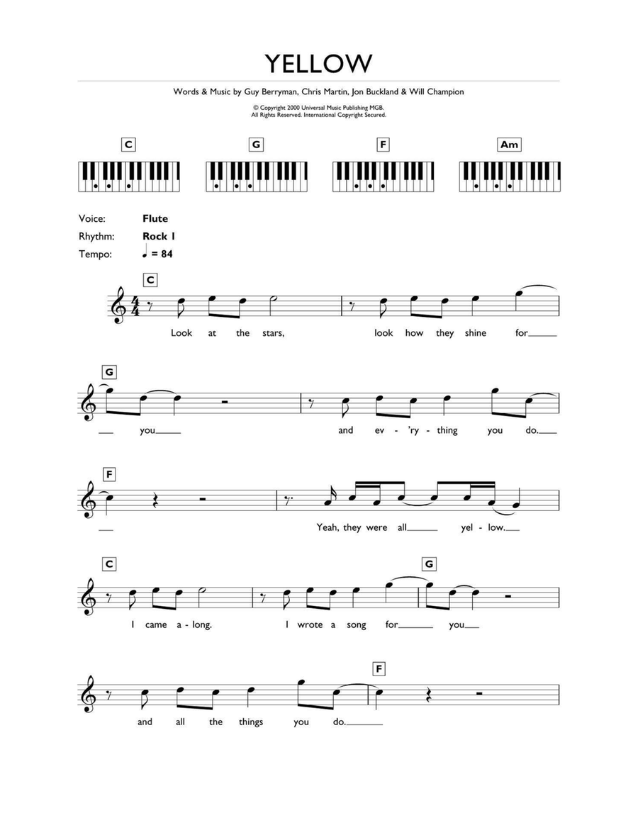 Yellow Piano scores gallery preview page 1