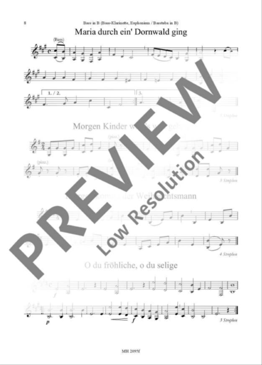 Christmas carols Part scores gallery preview page 9